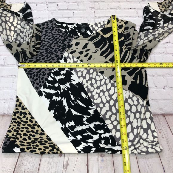 Alfani Women Blouse Top Shirt Size XL X-Large Polyester Blend B224 -17 - Picture 2 of 13